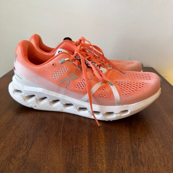 On Running Men’s Athletic Shoes in Coral and White main image 10